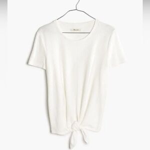 Madewell textured twist tie short sleeve shirt Size S